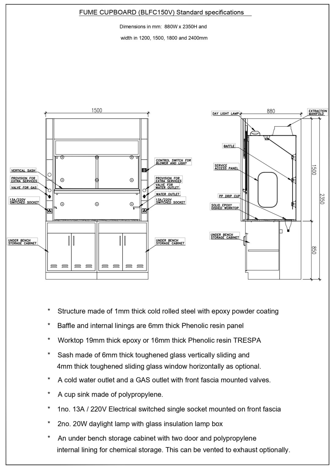 Fume Cupboards and Fume Extraction – Lab Furniture Manufacturing Company